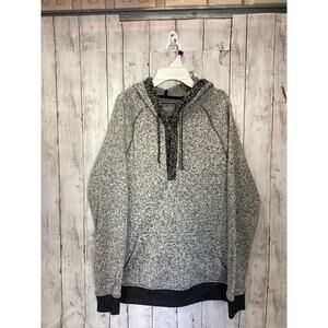 Brooklyn Cloth Hoodie Mens Pullover Sweater Sweatshirt Grey Heather Pouch Medium